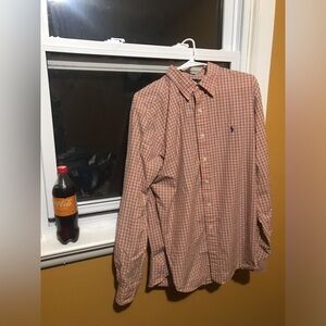 Orange/Purple XL Polo button down shirt